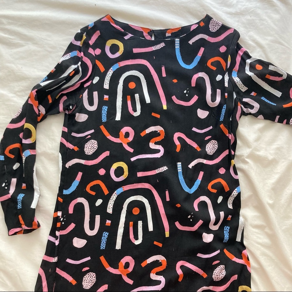 Nooworks candy party long sleeve shift dress